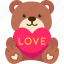 heart, bear, love, valentine, wedding, romantic, cute 