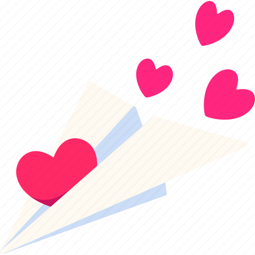 Paper, plane, heart, love, valentine, wedding, romantic icon - Download on Iconfinder