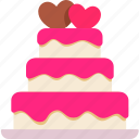 wedding, cake, love, valentine, heart, romantic, cute
