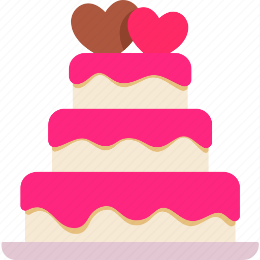 Wedding, cake, love, valentine, heart, romantic, cute icon - Download on Iconfinder