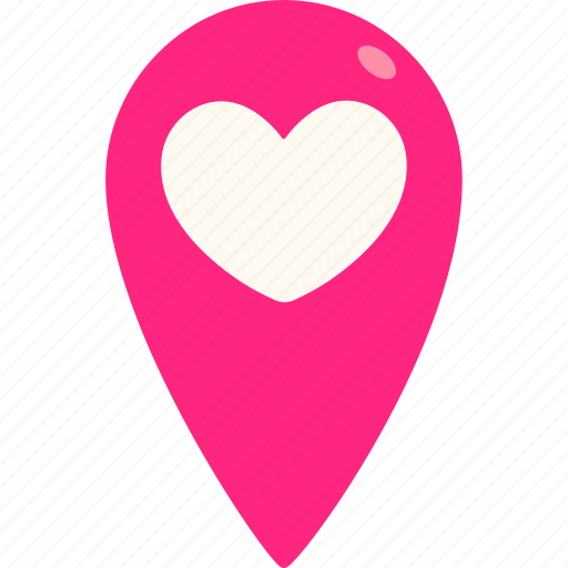 Location, pin, heart, love, valentine, wedding, romantic icon - Download on Iconfinder