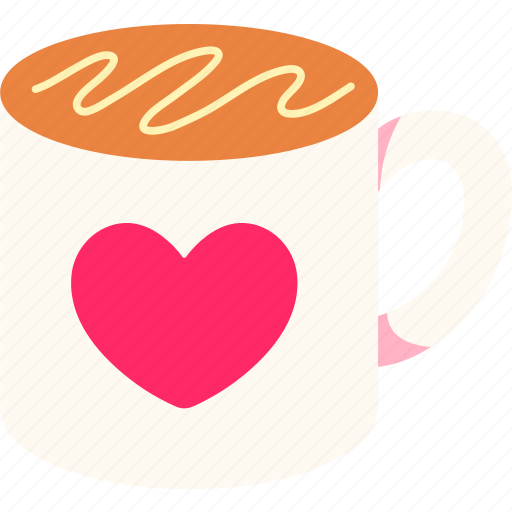 Mug, heart, love, valentine, wedding, romantic, cute icon - Download on Iconfinder