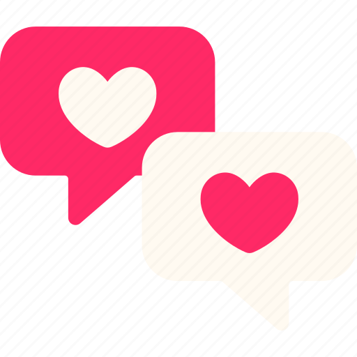 Speech, heart, balloon, two, love, valentine, wedding icon - Download on Iconfinder