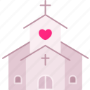 church, heart, love, valentine, wedding, romantic, cute