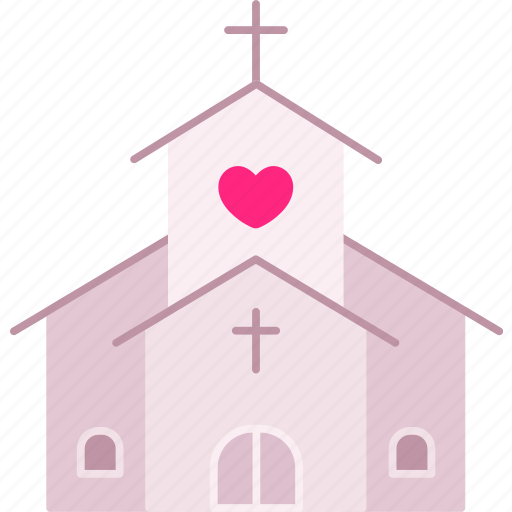 Church, heart, love, valentine, wedding, romantic, cute icon - Download on Iconfinder