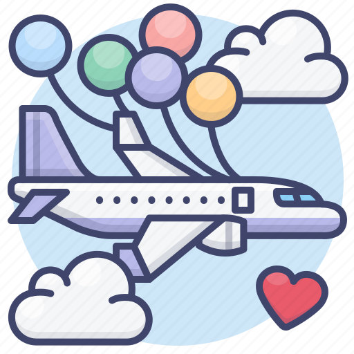 Airplane, flight, honeymoon, travel icon - Download on Iconfinder