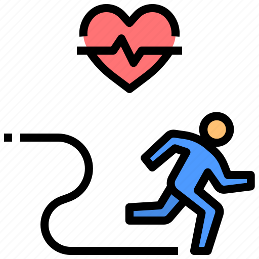Exercise, healthy, heart, rate, strong, running, fast icon - Download on Iconfinder