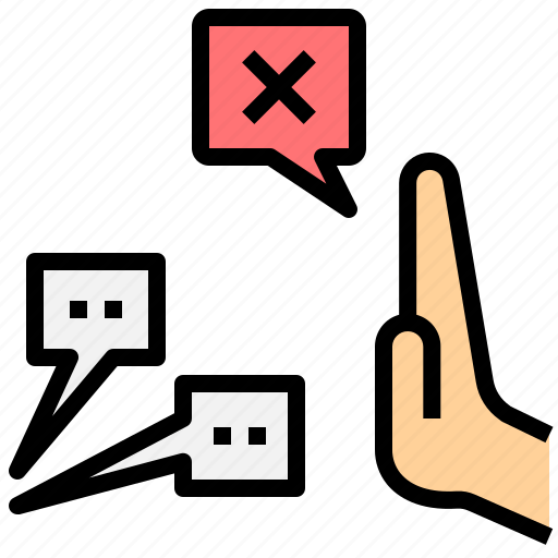 Reject, say, no, request, stop, cancel, disturb icon - Download on Iconfinder