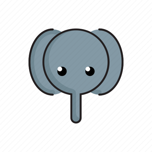 Animal, cute, elephant, funny, head, wild, zoo icon - Download on Iconfinder