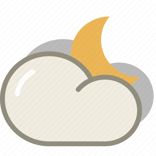 Cloud, interval, moon, night, cloudy, forecast, weather icon - Download on Iconfinder