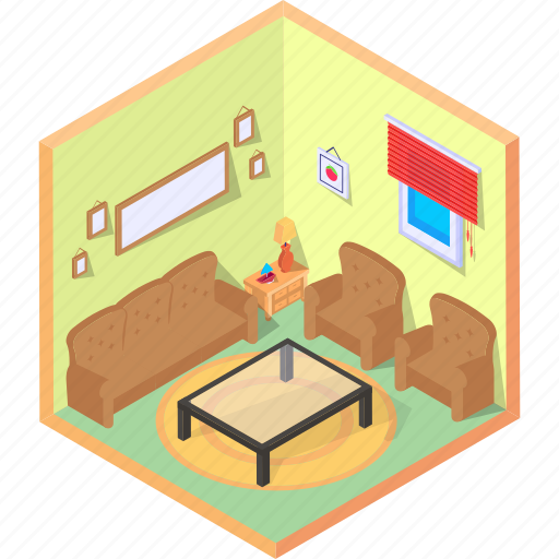 Socializing apartment, common sitting place, residence, lifestyle, lobby, relax, household illustration - Download on Iconfinder