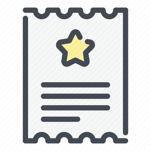 Bill, receipt, invoice, payment, coupon, star, best icon - Download on Iconfinder