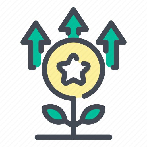 Plant, leaf, star, coin, growth, favorite icon - Download on Iconfinder