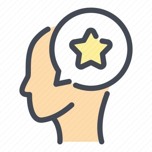 Head, mind, think, chat, star, people, person icon - Download on Iconfinder