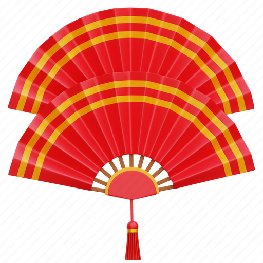 Chinese, fan, hand fan, traditional, asian 3D illustration - Download on Iconfinder