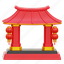 chinese, gate, temple gate, entrance, traditional 