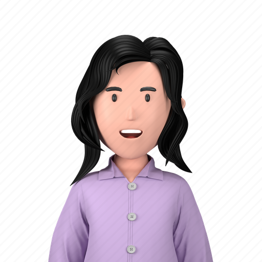 Woman wearing shirt, mother, casual, female, diversity, avatar 3D illustration - Download on Iconfinder