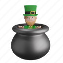 cauldron, pot, hide, head, man, saint patricks day, st patrick, ireland, cultural celebration 