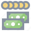 business, cash, coins, currency, money, stack 