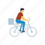 package, delivery, parcel, bicycle, rider 