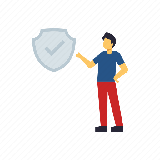 Shield, secure, protection, boy, security icon - Download on Iconfinder