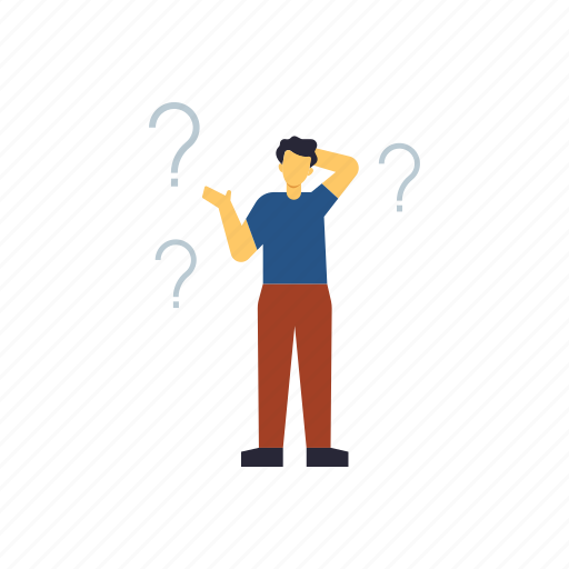 Unknown, question, mark, thinking, boy icon - Download on Iconfinder