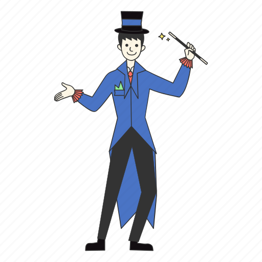 Magician, entertainer, magic show, circus, career, performer, magic trick icon - Download on Iconfinder