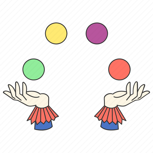 Magician, juggling, balls, magic show, circus, illusionist, juggle icon - Download on Iconfinder