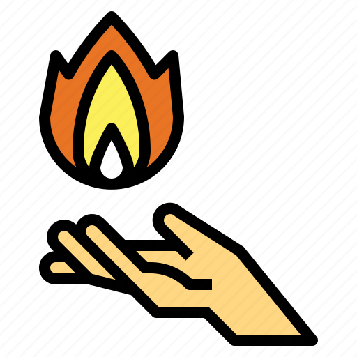 Fire, magic, show, magician, hand, trick icon - Download on Iconfinder