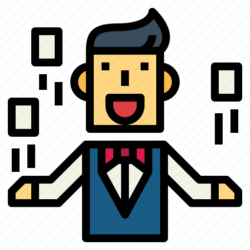 Magic, card, show, magician, man, tuxedo icon - Download on Iconfinder