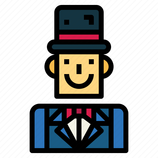Hat, suit, top, magician, man, tuxedo icon - Download on Iconfinder