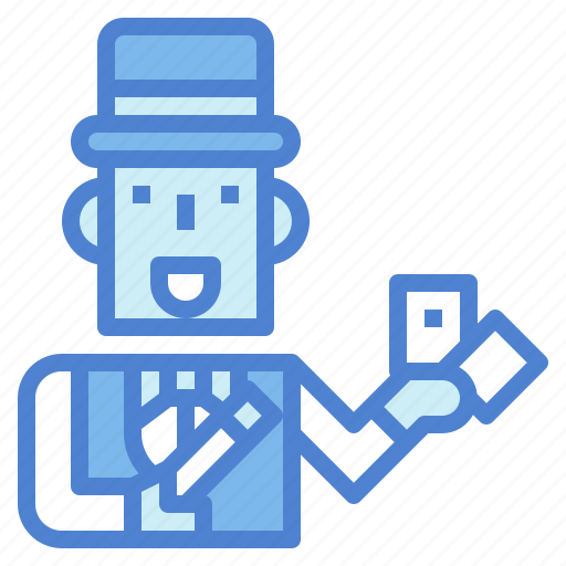 Card, magic, magician, man, show, tuxedo icon - Download on Iconfinder