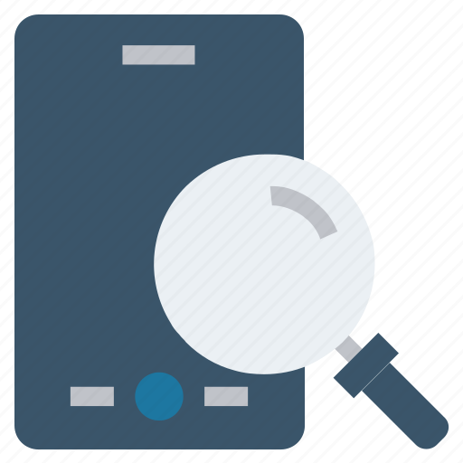 Find, glass, magnifier, magnifying glass, mobile phone, search, zoom icon - Download on Iconfinder
