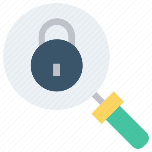 Find, glass, locked, magnifier, magnifying glass, search, zoom icon - Download on Iconfinder