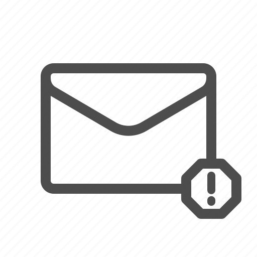 Email, mail, spam, envelope, letter, message, warning icon - Download on Iconfinder
