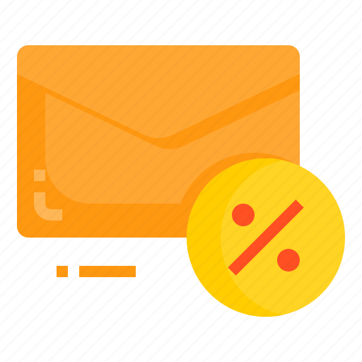Discount, email, envelope, letter, message, percentage icon - Download on Iconfinder