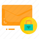 email, envelope, letter, lock, message, protect