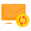 email, envelope, letter, message, recycle 