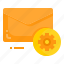 email, envelope, letter, message, setting 
