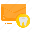 dental, email, envelope, letter, message, tooth 