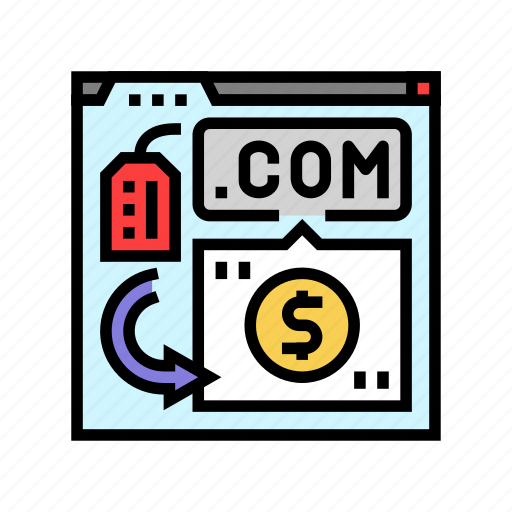 Domain, flipping, money, internet, business, laptop icon - Download on Iconfinder