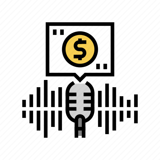 Podcast, monetization, money, internet, business, laptop icon - Download on Iconfinder