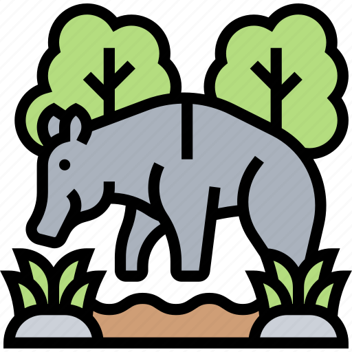 Tapir, animal, mammal, wildlife, tropical icon - Download on Iconfinder