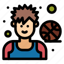 athlete, avatar, basketball, man, player