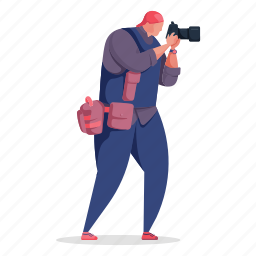 character, builder, man, camera, photographer, photography, device 