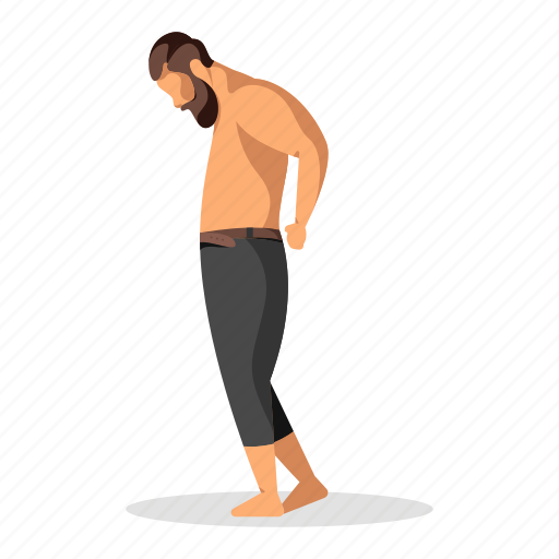 Character, builder, man, shirtless, belt illustration - Download on Iconfinder