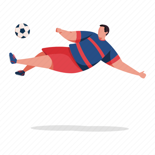 Sports, character, builder, football, man, soccer, ball illustration - Download on Iconfinder