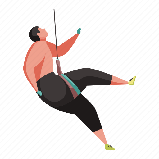 Sports, character, builder, man, climbing, climb, sport illustration - Download on Iconfinder