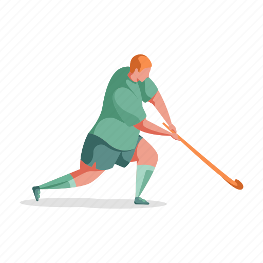 Sports, character, builder, man, hockey, sport, game illustration - Download on Iconfinder