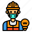 electrician, avatar, occupation, man, job 